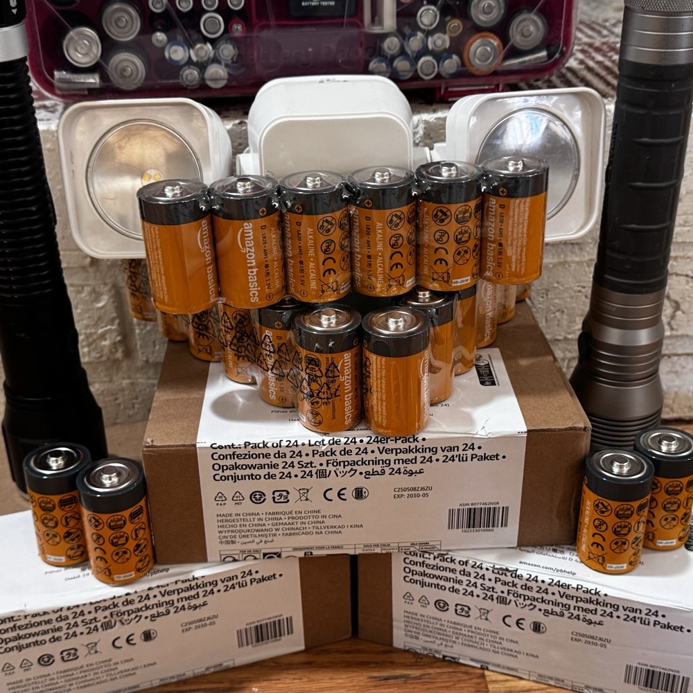 4 D Batteries Amazon Basics - High Capacity Expiration 7/2030