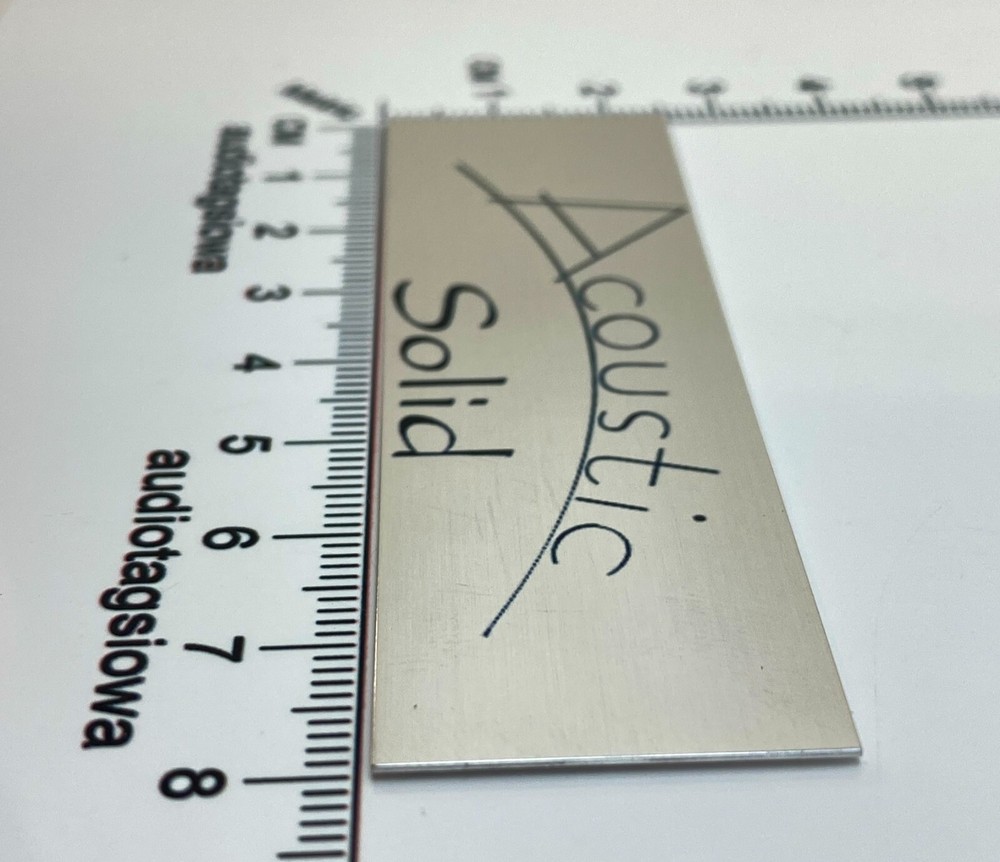 Acoustic Solid Custom Made Badge Logo Plaque High Gloss Silver Aluminum