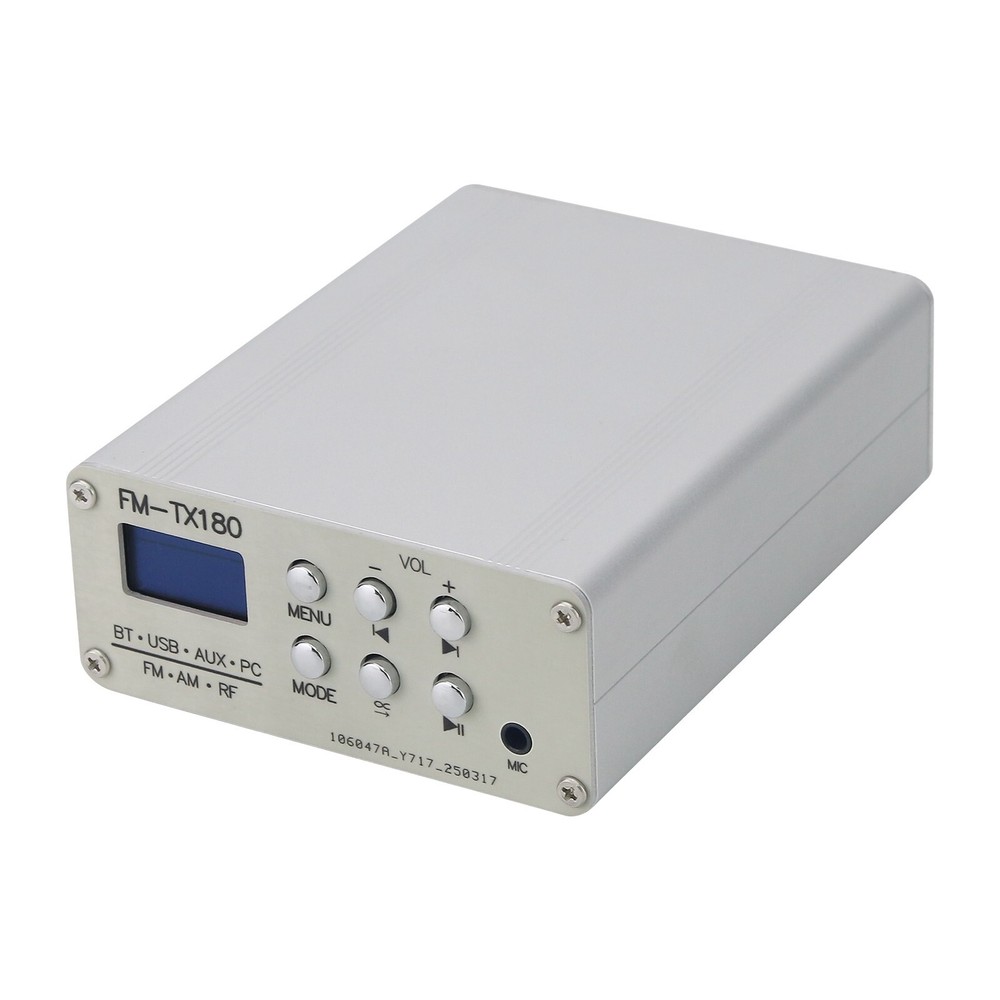 FM-TX180 75MHz-108MHz Bluetooth Stereo FM Radio Transmitter 0.96'' OLED Screen