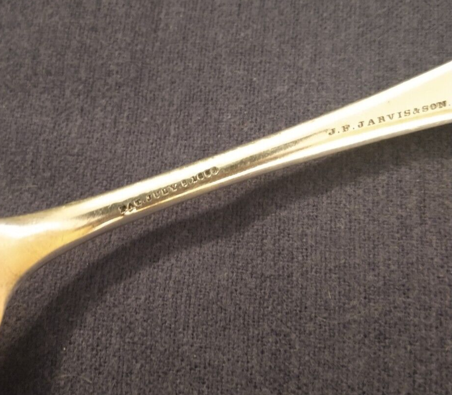 silverplated COLD MEAT (serving) FORK fancy beaded SHELL PATTERN Jarvis & Son