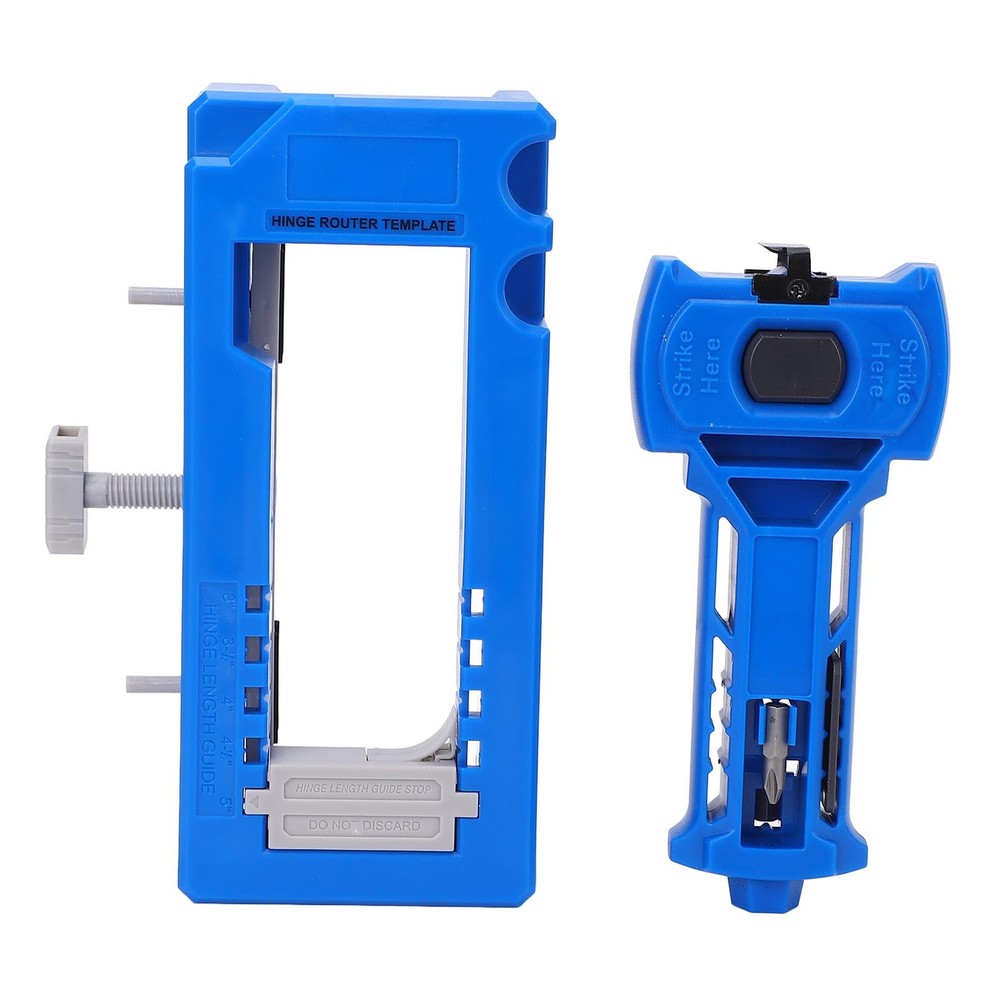 Blue Door Hinge And Latch Installation Kit Plastic Door Hinge Mortiser Template