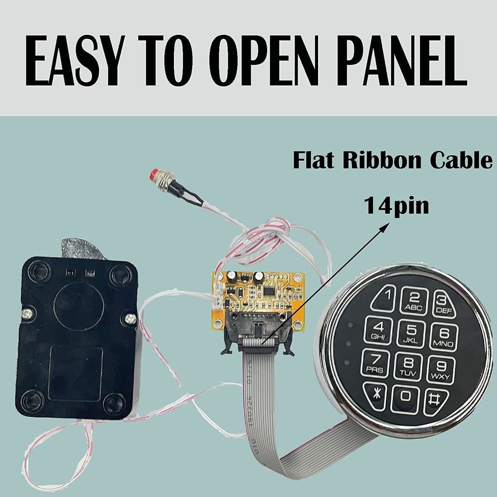 Gun Safe Lock Replacement Fireproof Chrome Keypad with SwingBolt Lock .
