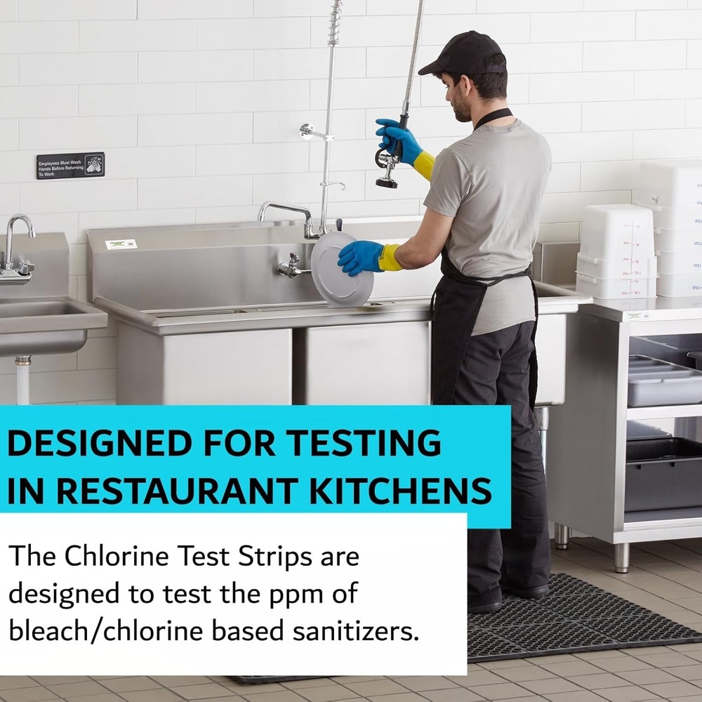 400 Precise Bleach Test Strips - Easy Use Sanitizer Solution for Restaurants