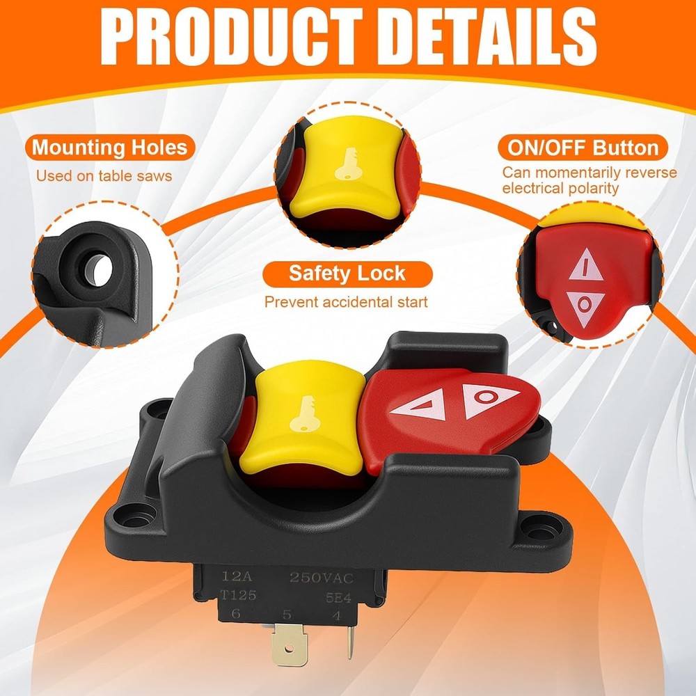 Table Saw Switch Replacement Compatible with Ryobi and Craftsman