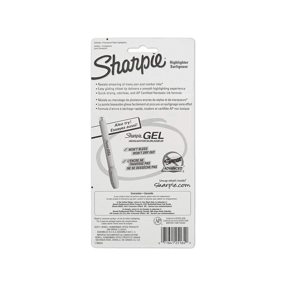 Sharpie Accent Tank Highlighters, Chisel Tip, Fluorescent 8-Pack, Yellow