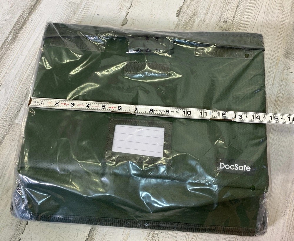 DocSafe Fireproof File Box Document Box with Lock Olive Green NEW in Packaging