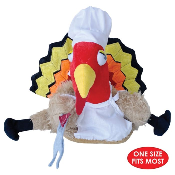 Beistle Thanksgiving Plush Chef Turkey Hat One Size