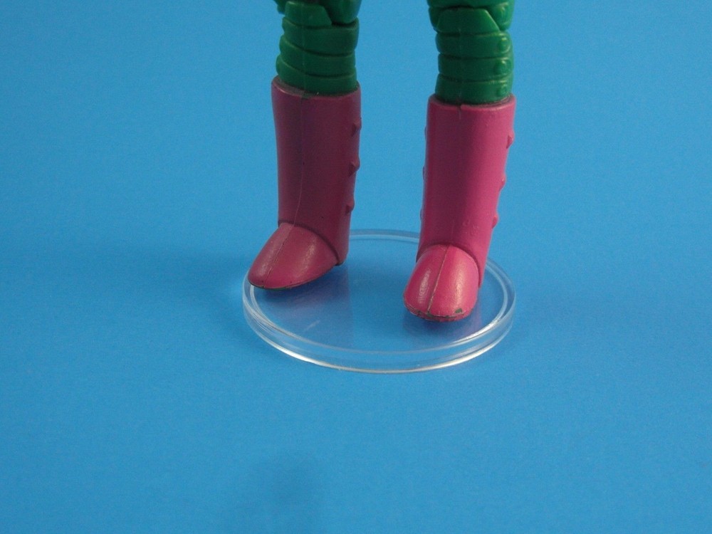 50 x Vintage Super Powers Action Figure Stands - Clear (T2c)