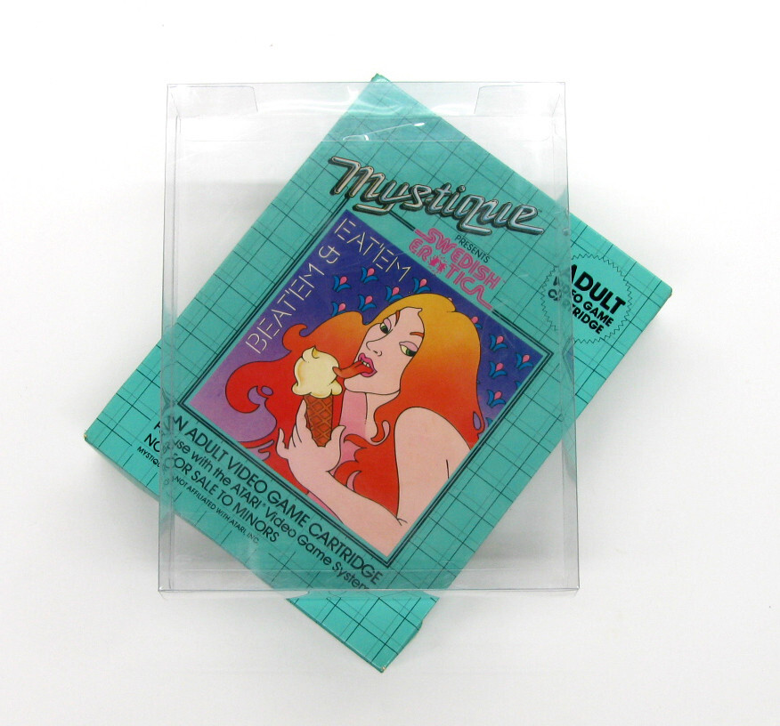 10X CLEAR PLASTIC BOX PROTECTOR FOR ATARI 2600 MYSTIQUE CIB GAME BOXES (SIZE G)