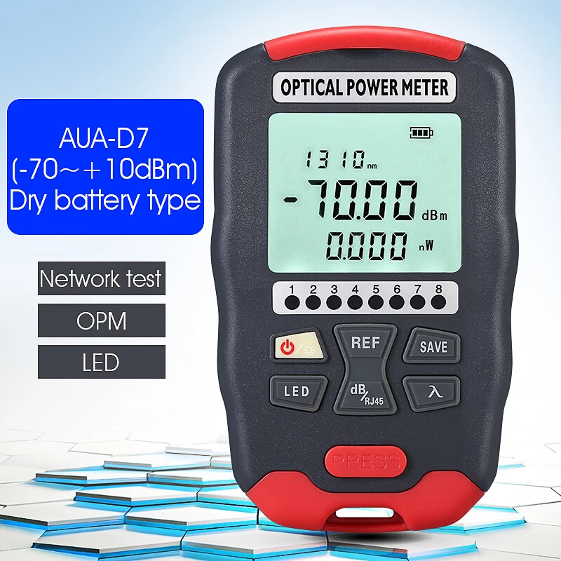 Mini Optical Power Meter With Network Test and LED Lighting AUA-D7/D5/DC7/DC5