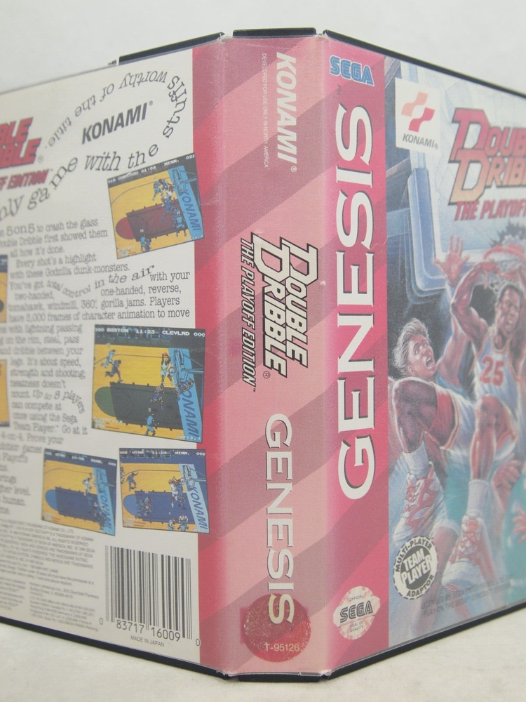 Double Dribble The Playoff Edition Case (SEGA Genesis) Authentic BOX ONLY