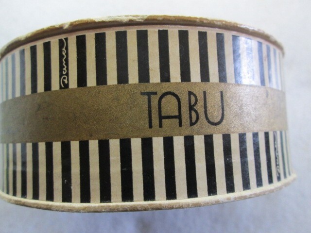 Vintage Tabu, Dana, Paris - New York, Dusting Powder Empty Container