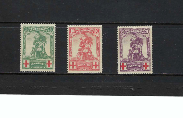 ''MERODE MONUMENT'' BELGIUM-  SC B28-30  SEMI POSTAL   {3}      1914