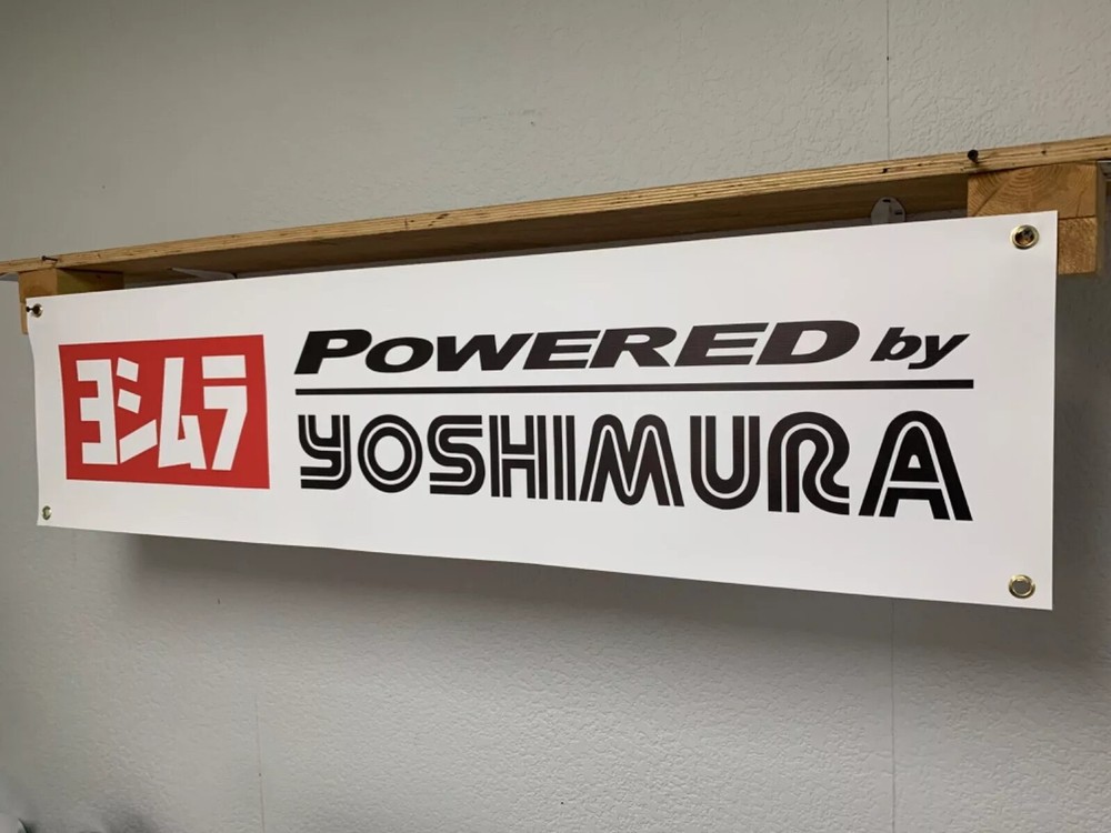 Yoshimura Banner Motorcycle Performance Parts Workshop Garage Wall Display