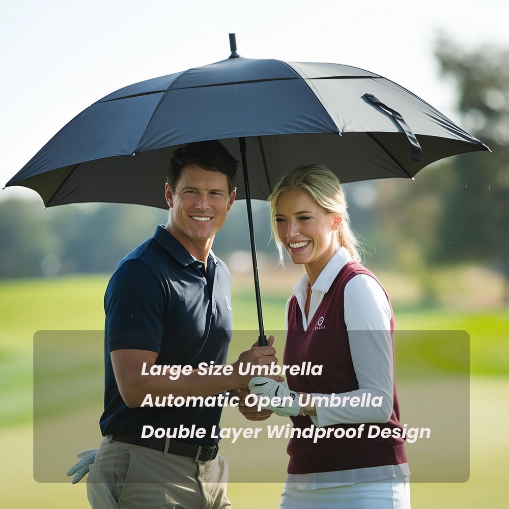 Extra Large Golf Umbrella, 54/62/68/72 Inch Automatic Open, Oversize Double C...