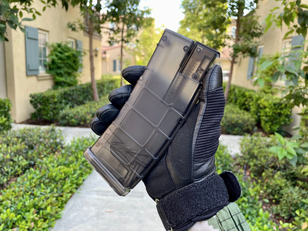 500BB Airsoft Speed Loader, M4 Style, smoke grey