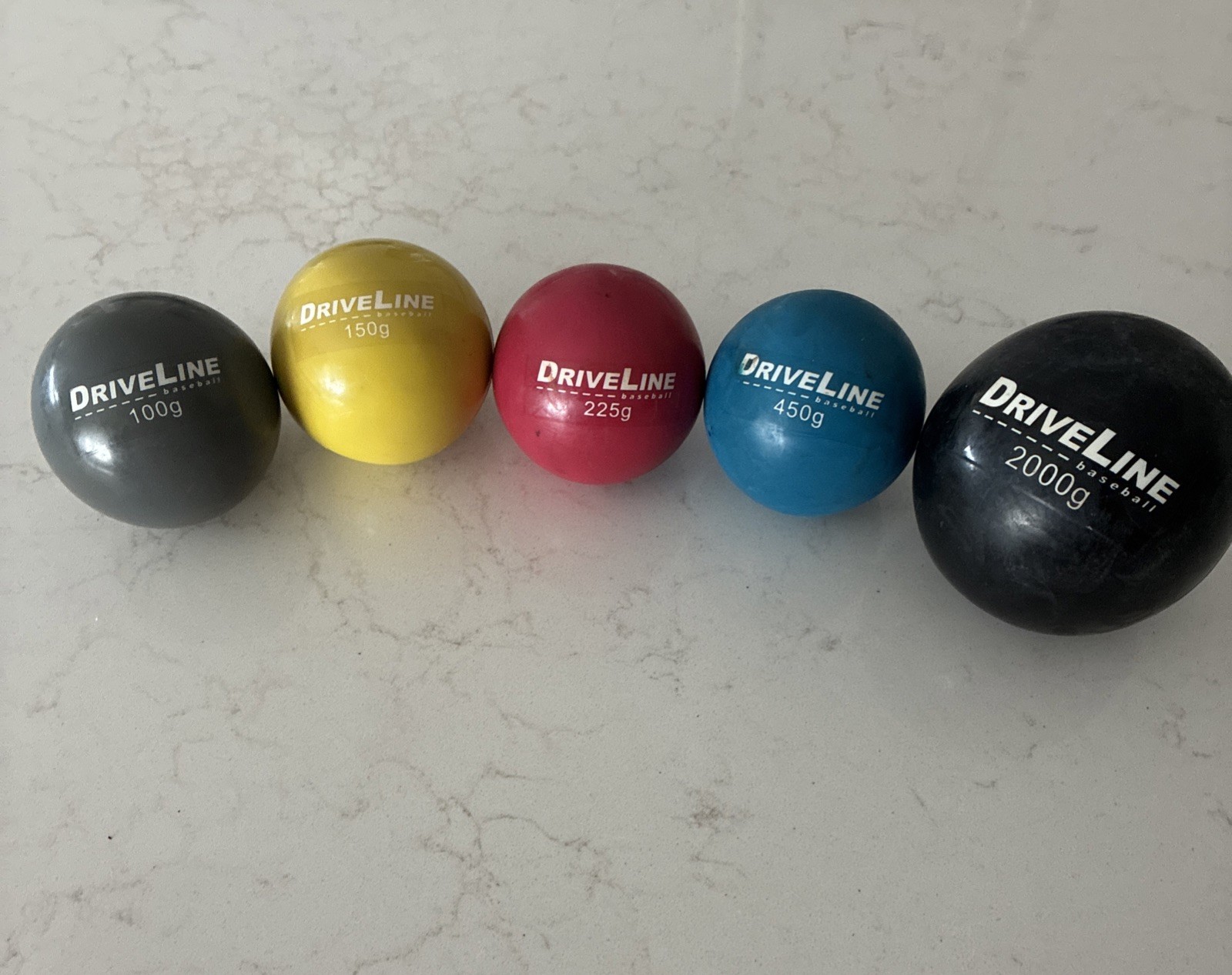 Driveline Weighted Plyo Balls Set—2000g, 450g, 225g, 150g, 100g