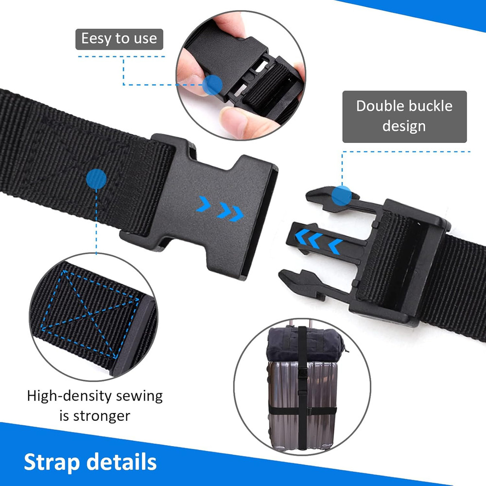 6 Pack Nylon Tie down Straps 1" X 60" Lashing Straps with Quick Release Adjustab