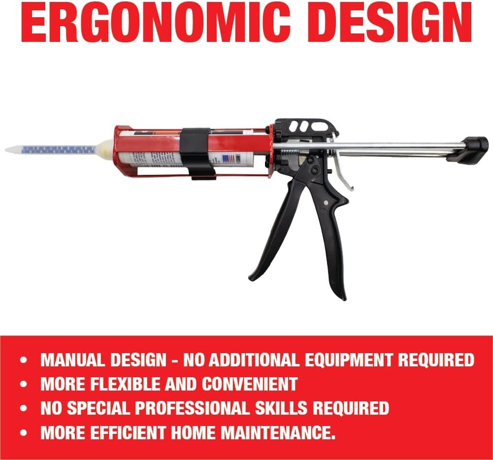 LAUCO Epoxy Gun Dual Cartridge 200 ml, Dual Cartridge Epoxy Gun, (33093)