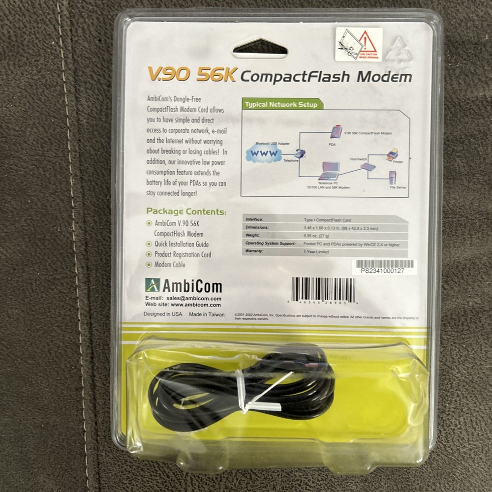 AmbiCom CF56M-EZ (CF56MEZ) 56 Kbps Modem
