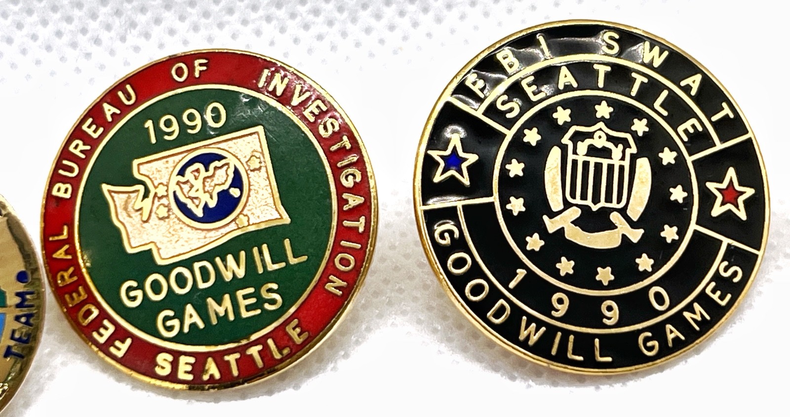 Rare 4 Pin FBI Set 1990 Goodwill Games FBI /SWAT, ERT and Air Support Bin B2