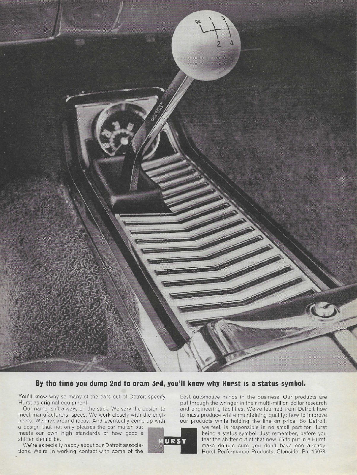 1965 Hurst Shifter Magazine Ad Dodge Coronet 500 Plymouth Sport Fury 1964 Polara