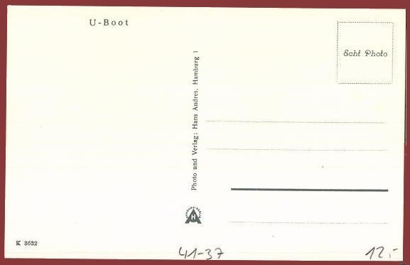 German WW2 Third Reich Postcard Kriegsmarine U-Boot