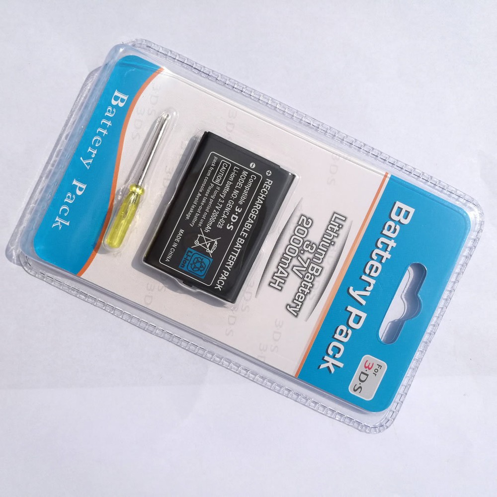 2000mAh 3.7V Replacement Battery for CTR-003 Nintendo 3DS 2DS + Screwdriver
