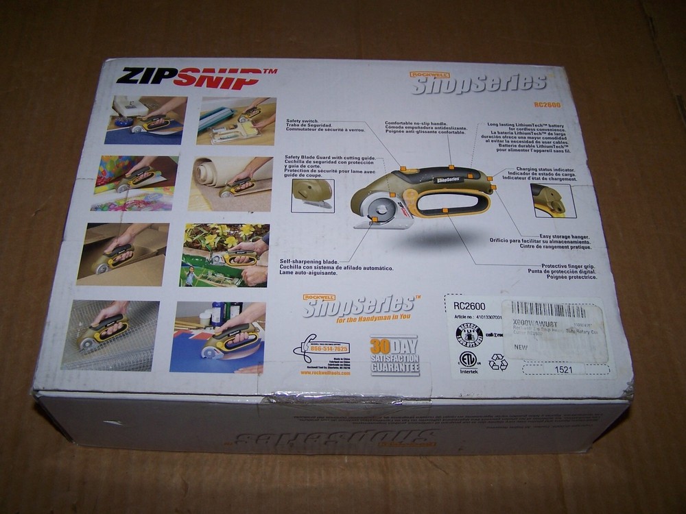 Rockwell Zipsnip cutting tool, crafts, cloth, paper