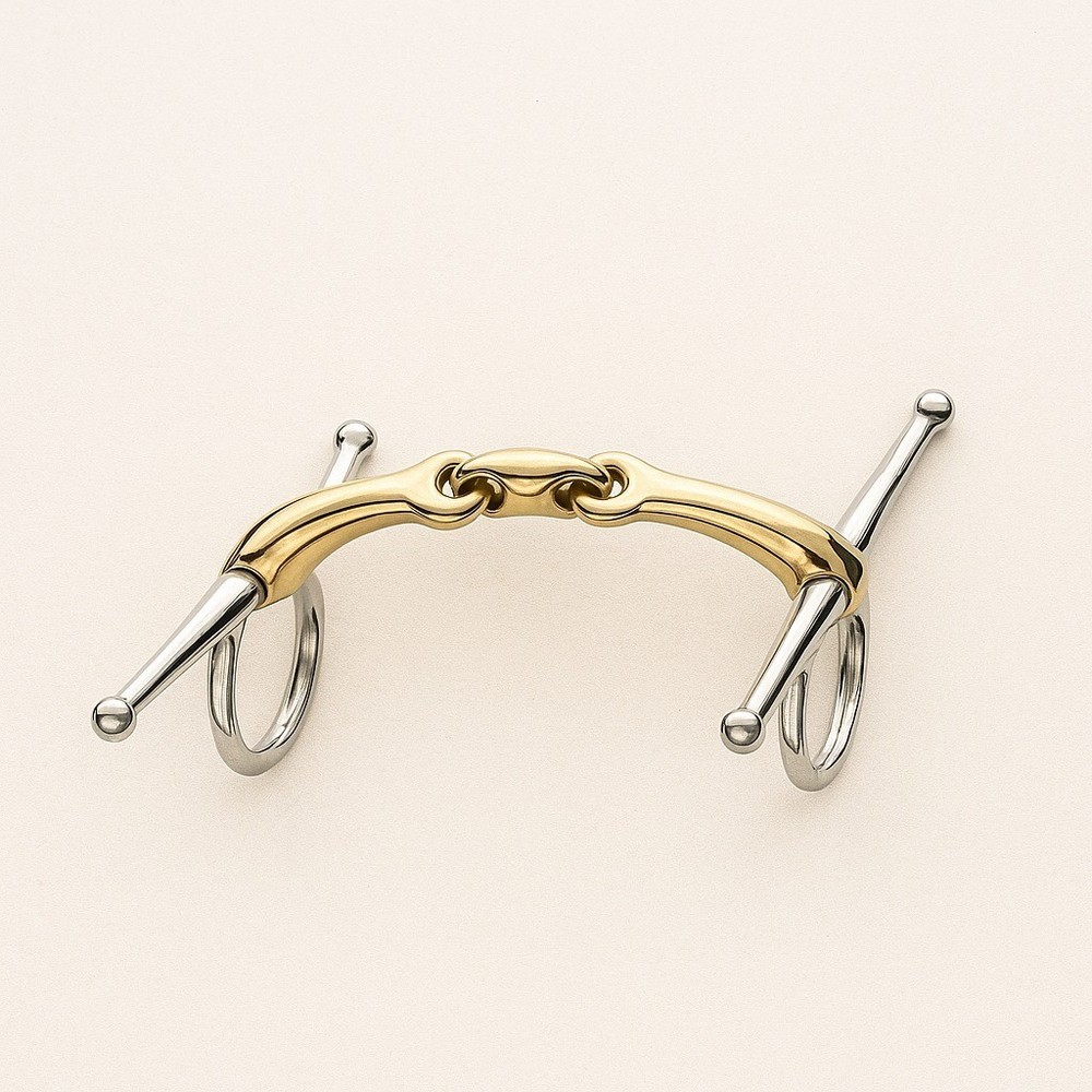 Anatomic Full Cheek Snaffle Bit Double Jointed Horse Riding Bit | Sizes 4.5”- 7"