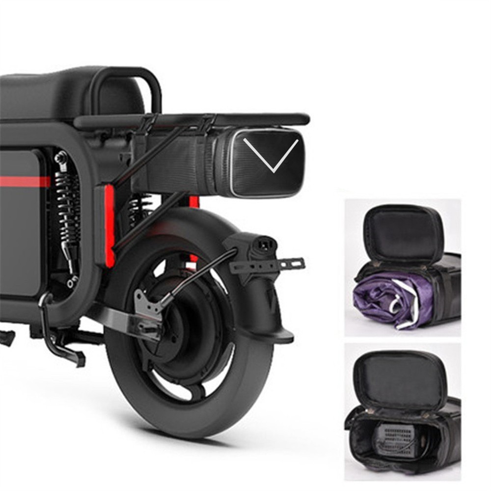 Electric Bicycle PU Bag Quick Release Fixing System Waterproof 5L Capacity