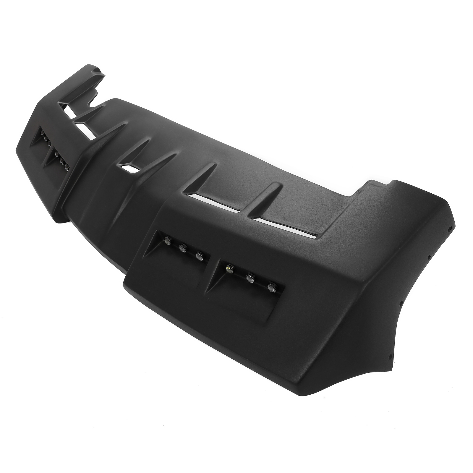 For Hummer H3 Front Upper Fiberglass Sun Visor Roof Painted Black W/LED DRL