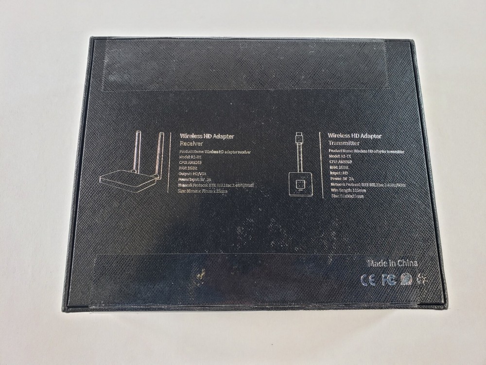 Wireless HDMI Transmitter and Receiver 4K Wireless HDMI Extender, Brown