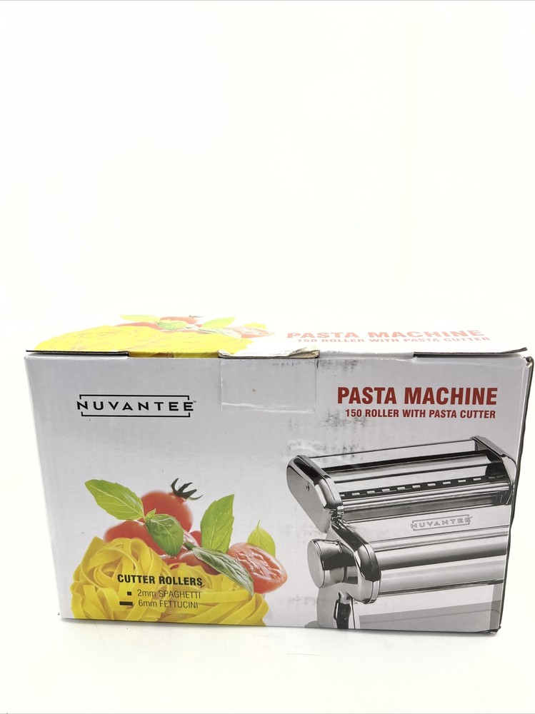 Pasta Machine 150 Roller with Pasta Cutter Manual Nuvantee NEW
