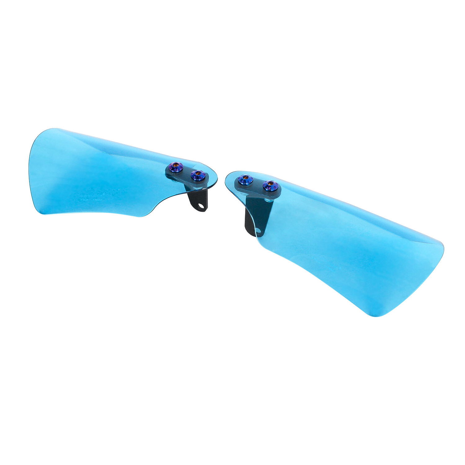 Blue Acrylic Hand Grips Guard Windshield Fits Harley FLD FXDF FXDL Dyna Touring