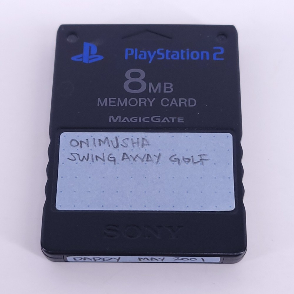 Sony PlayStation 2 PS2 Memory Card – MagicGate 8MB – Black – OEM - Labeled