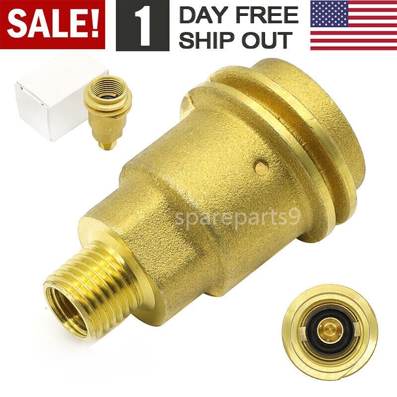 Solid Brass QCC1 Nut Propane Gas Fitting Adapter 1/4" Male Pipe Thread Connector