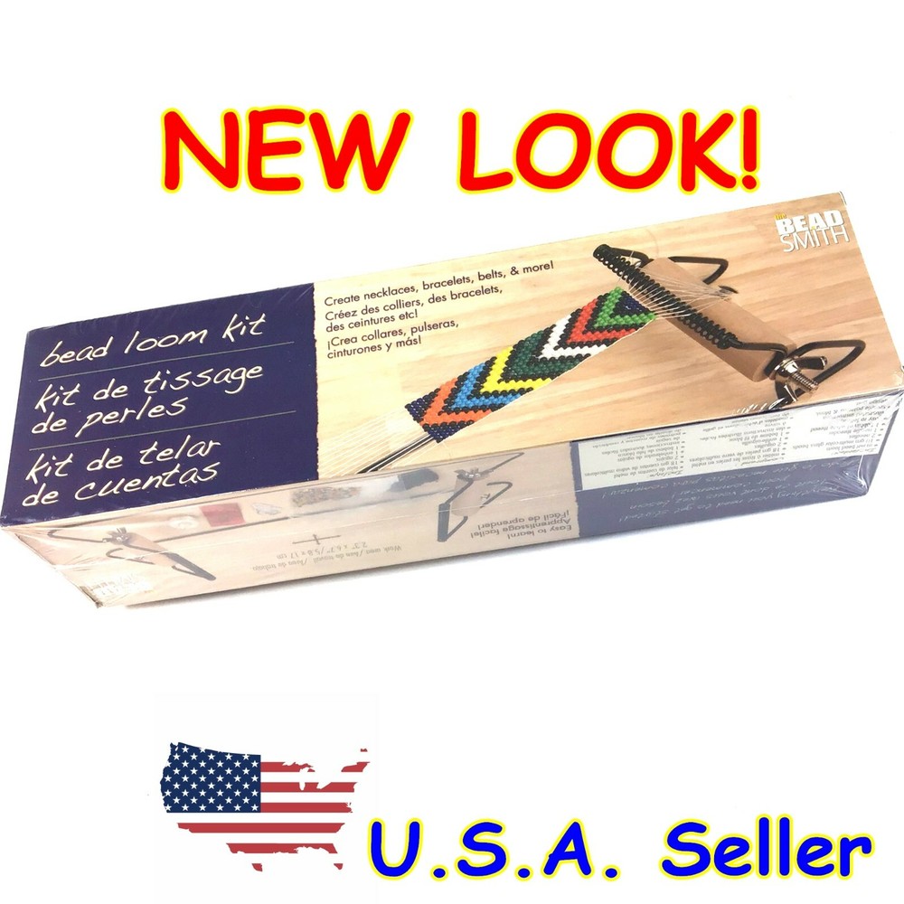 Beadsmith Bead Loom Beginners Kit - Beads,Needles,Thread,Patterns,Instructions