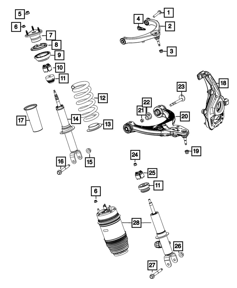 Genuine Mopar Front Knuckle Right 68403782AB