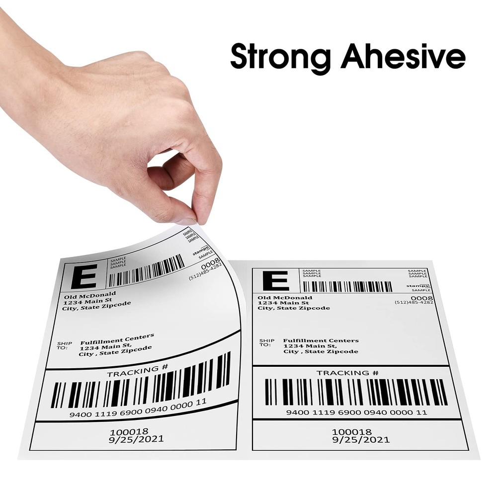Shipping Labels, Pacific Mailer Half Sheet Label 200 White