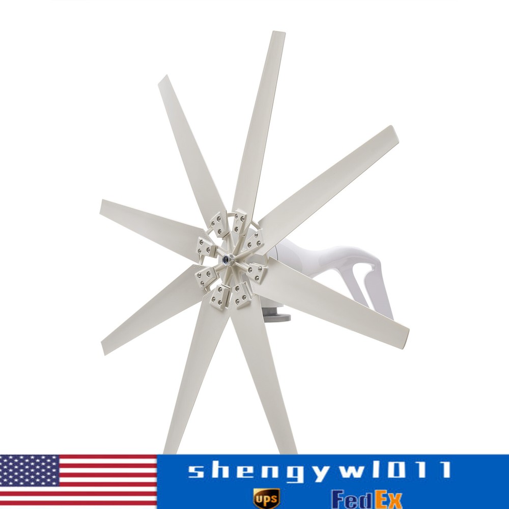600W 8 Blades Wind Turbine Generator Kit with Charge Controller Windmill Power