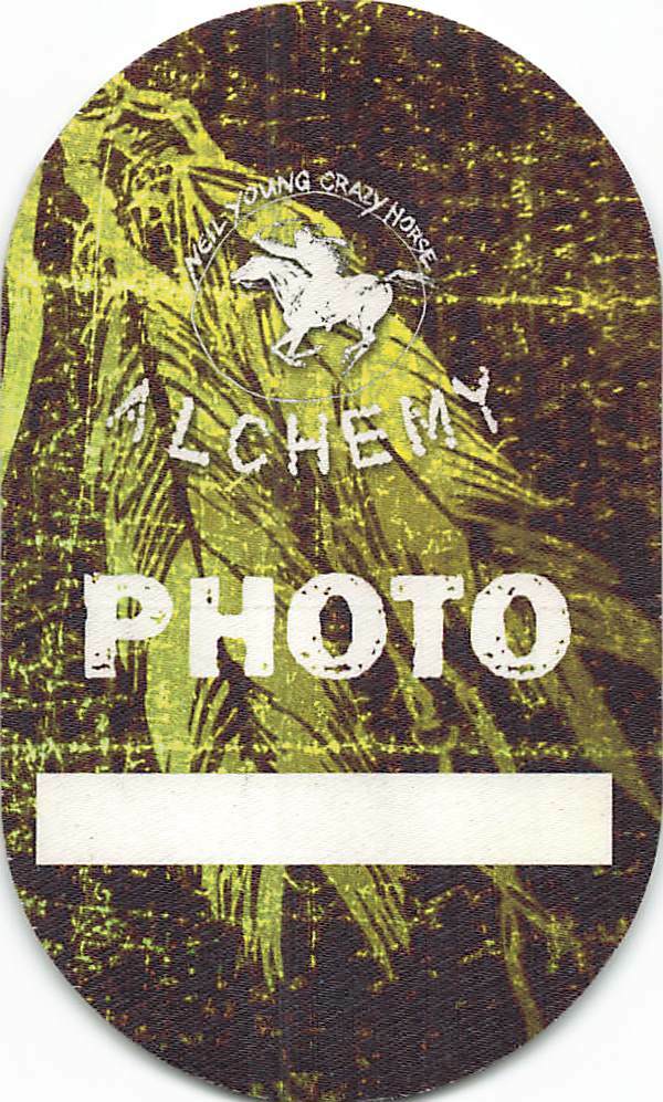 Neil Young & Crazy Horse Backstage Pass Green Photo Cloth Variant
