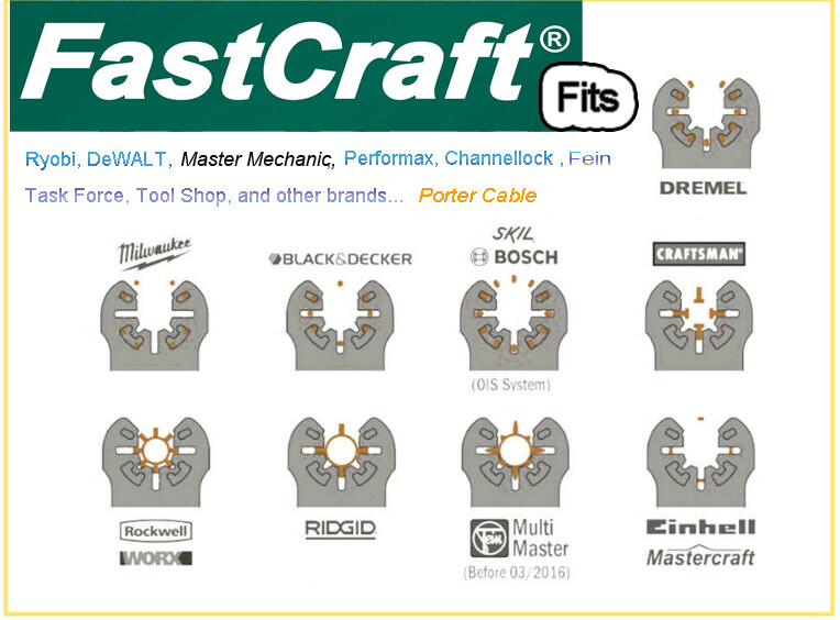 FastCraft Oscillating Multi Tool GUARANTEED POWER + 3 Oscillating Saw Blades
