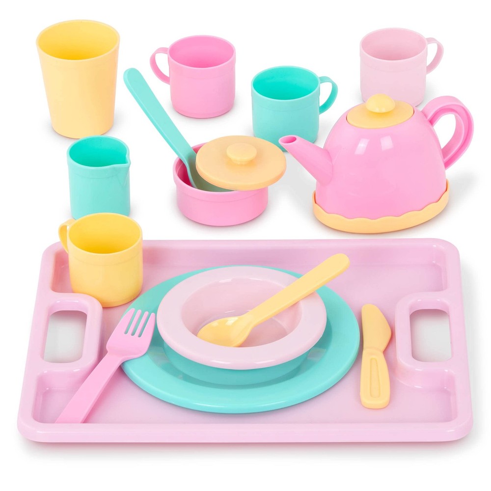Battat – Play Circle – Dish Set – Plates, Cups, and Tea Small, Multicolor