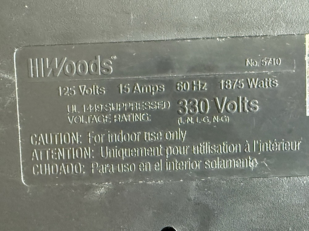 Woods High Performance Computer and Modem Surge Protector (Model #5710).PreOwned