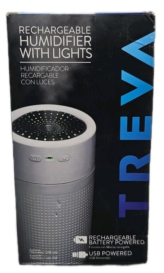 Treva • Rechargeable Humidifier w/Lights • Mini • Portable • Multi-Function [SS]