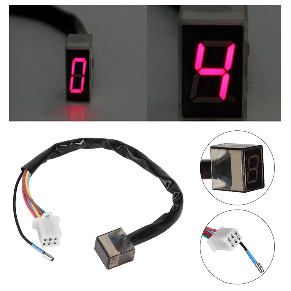 Motorcycle Digital Gear Indicator, Universal LED Digital Gear Indicator, Speed S...