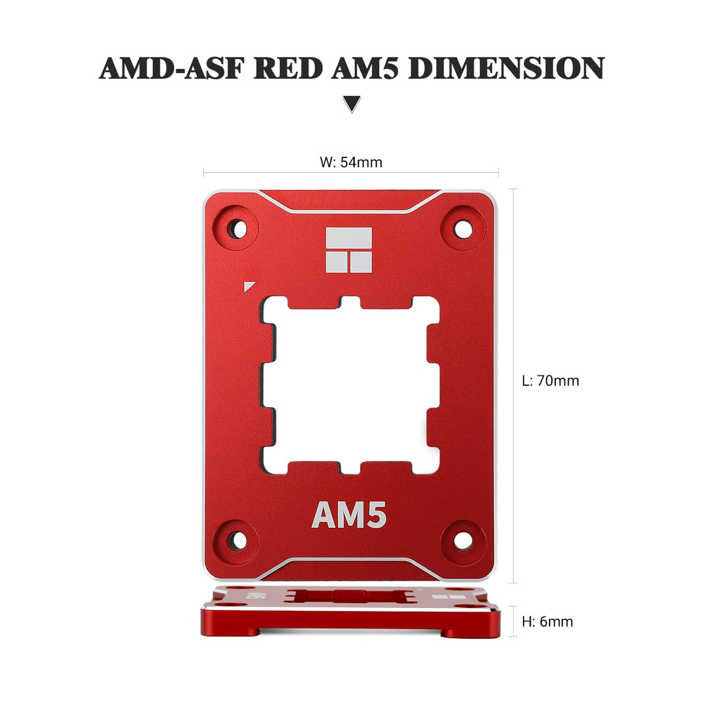 ASF-RED AM5 CPU Holder, Corrective Anti-Bending Fixing Frame, AM5 Full-Fit Fixed