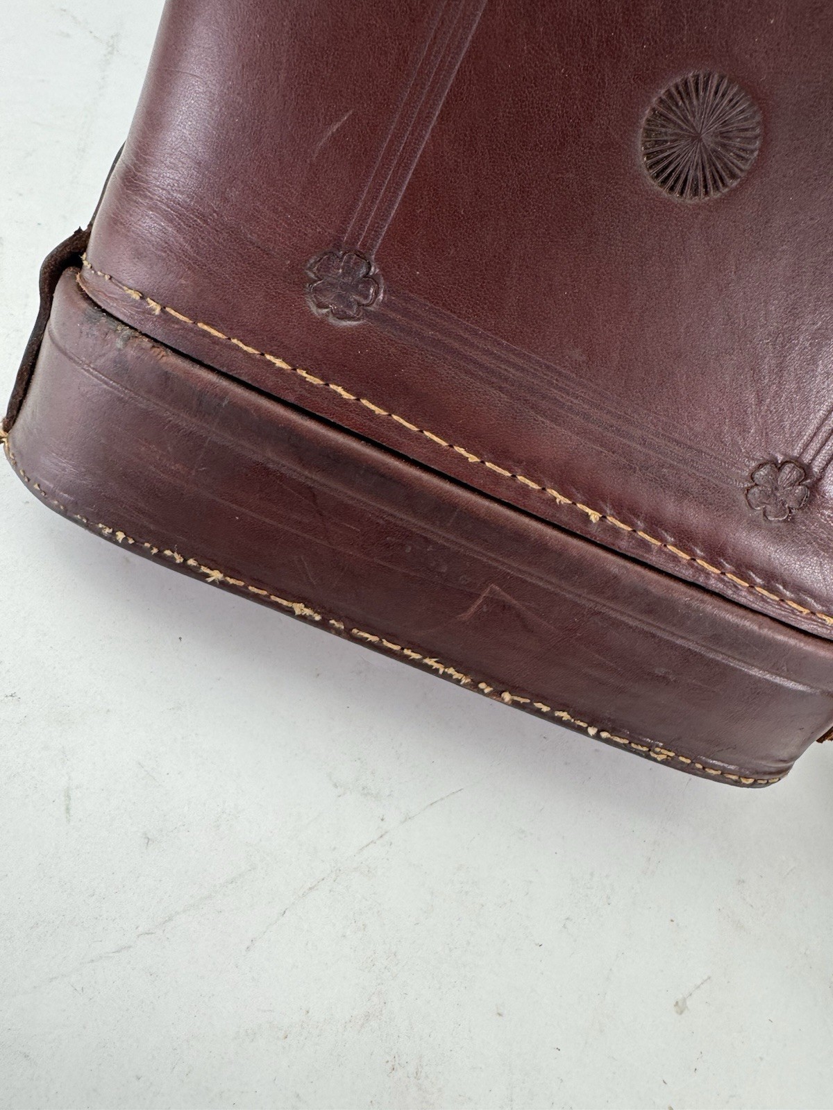 Rare Antique Leg o Mutton Abercrombie Fitch Shotgun Gun Case Leather Tooled