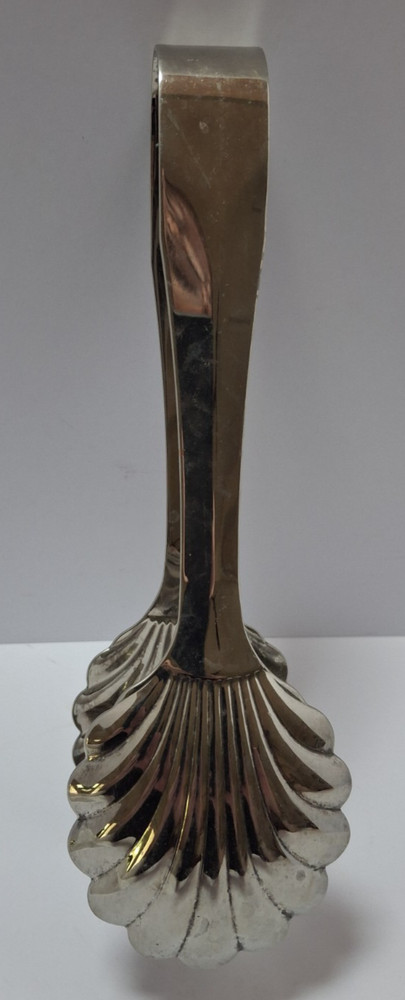 Vintage Silver-Plated Clam Shell Serving Tongs Beach Nautical